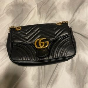 Black Gucci handbag